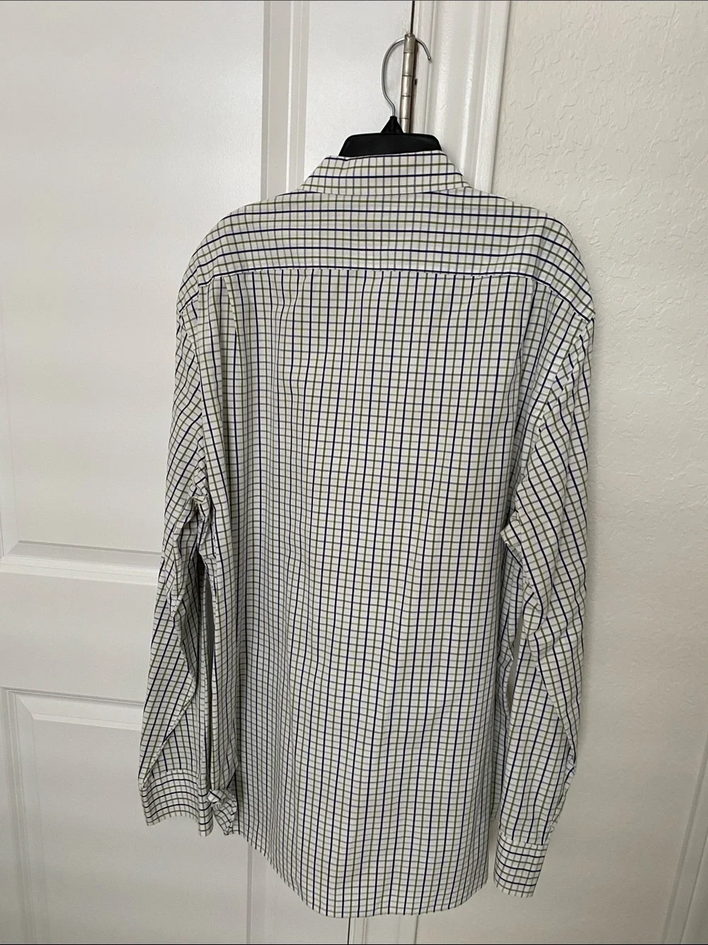 JCrew Men’s White & Blue Check Dress Shirt